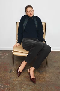 LEATHER SLINGBACK HEELS