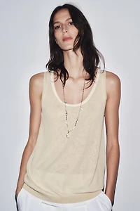 DOUBLE LAYER KNIT TOP