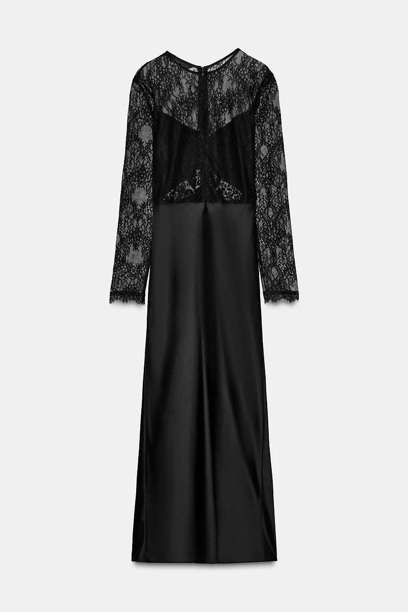 ROBE LONGUE BIMATIÈRE DENTELLE