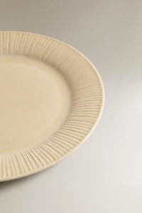 STRIPED STONEWARE DINNER PLATE