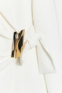 DOUBLE BREASTED BLAZER WITH BUCKLE