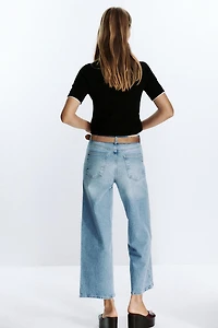 Z.10 HIGH-WAISTED BELTED CULOTTE JEANS