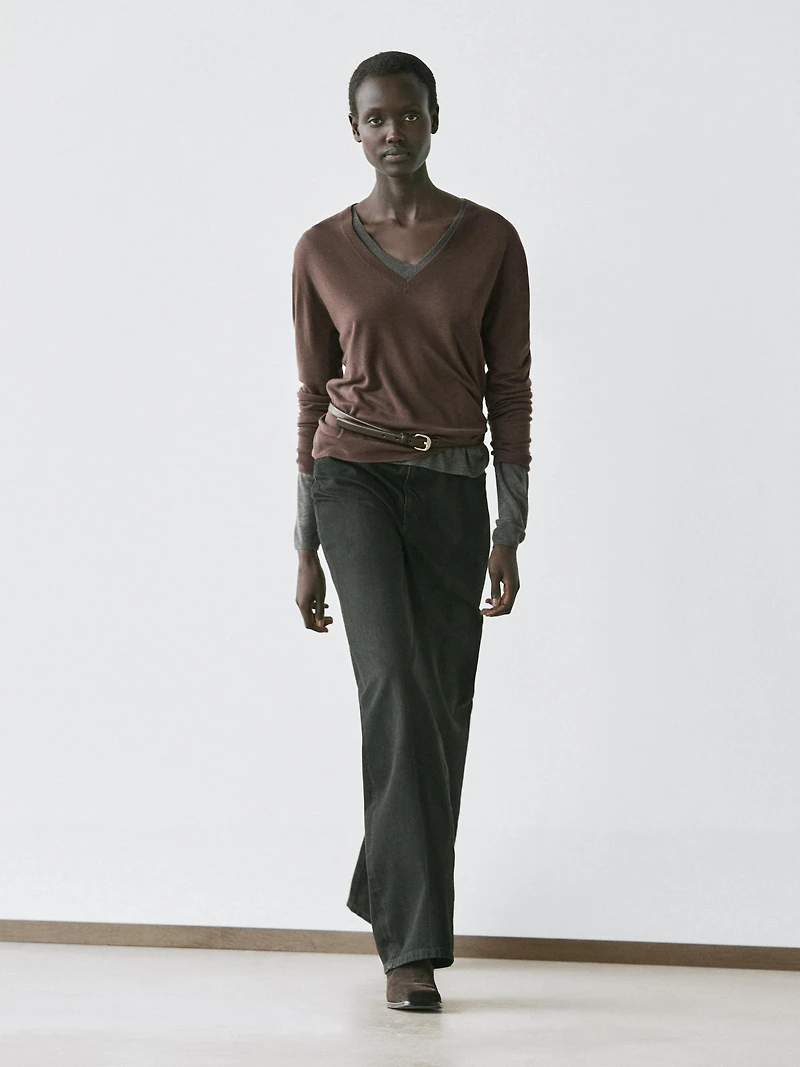 Jean straight taille haute