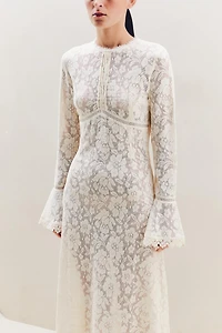 FLORAL LACE COTTON DRESS