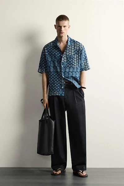 CHEMISE RELAXED FIT À IMPRIMÉ PATCHWORK