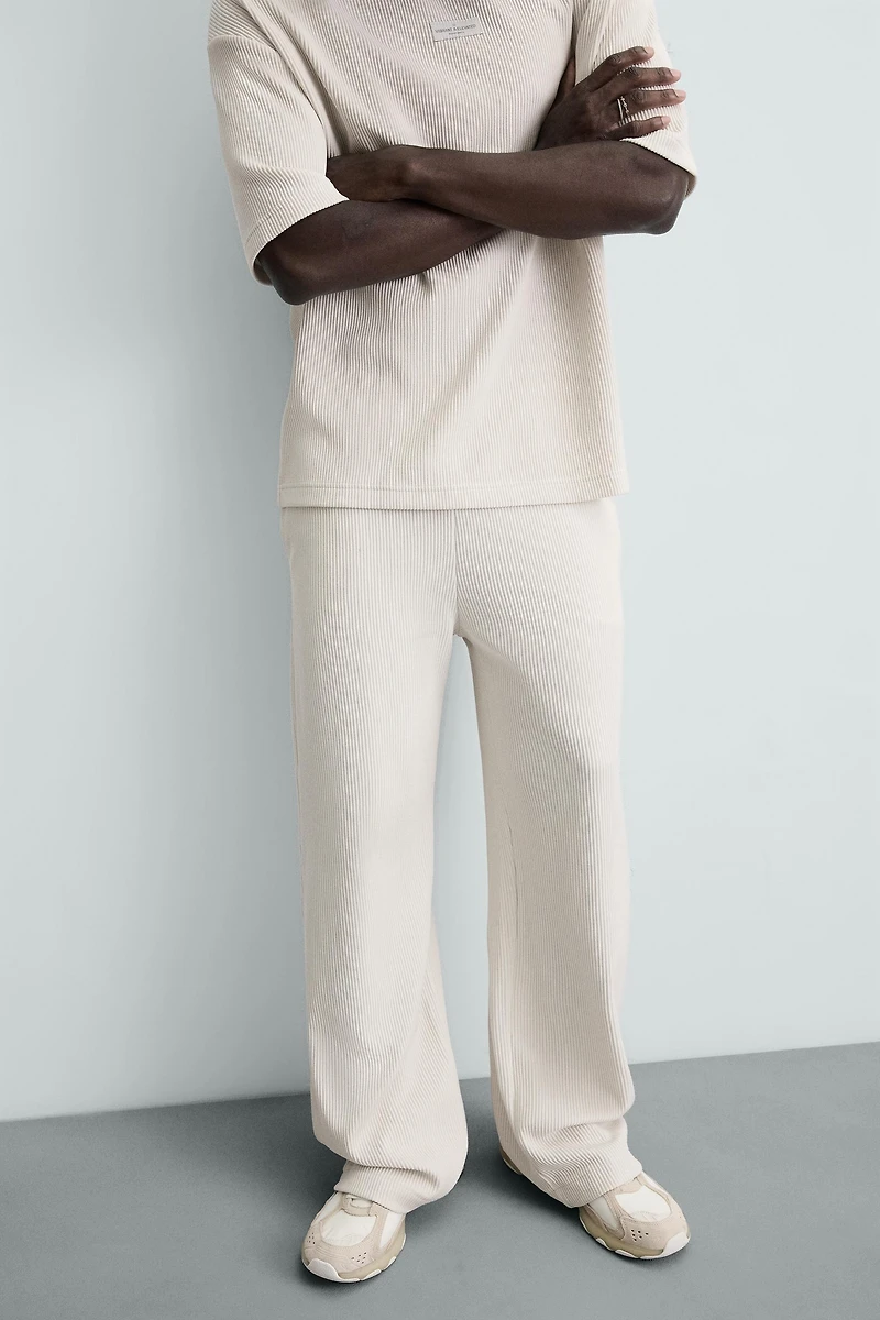 VERTICAL TEXTURED JOGGER PANTS