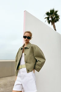 WASHED EFFECT SHORT JACKET