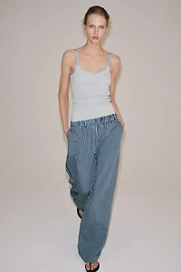 ZW COLLECTION STRIPED WIDE LEG PANTS