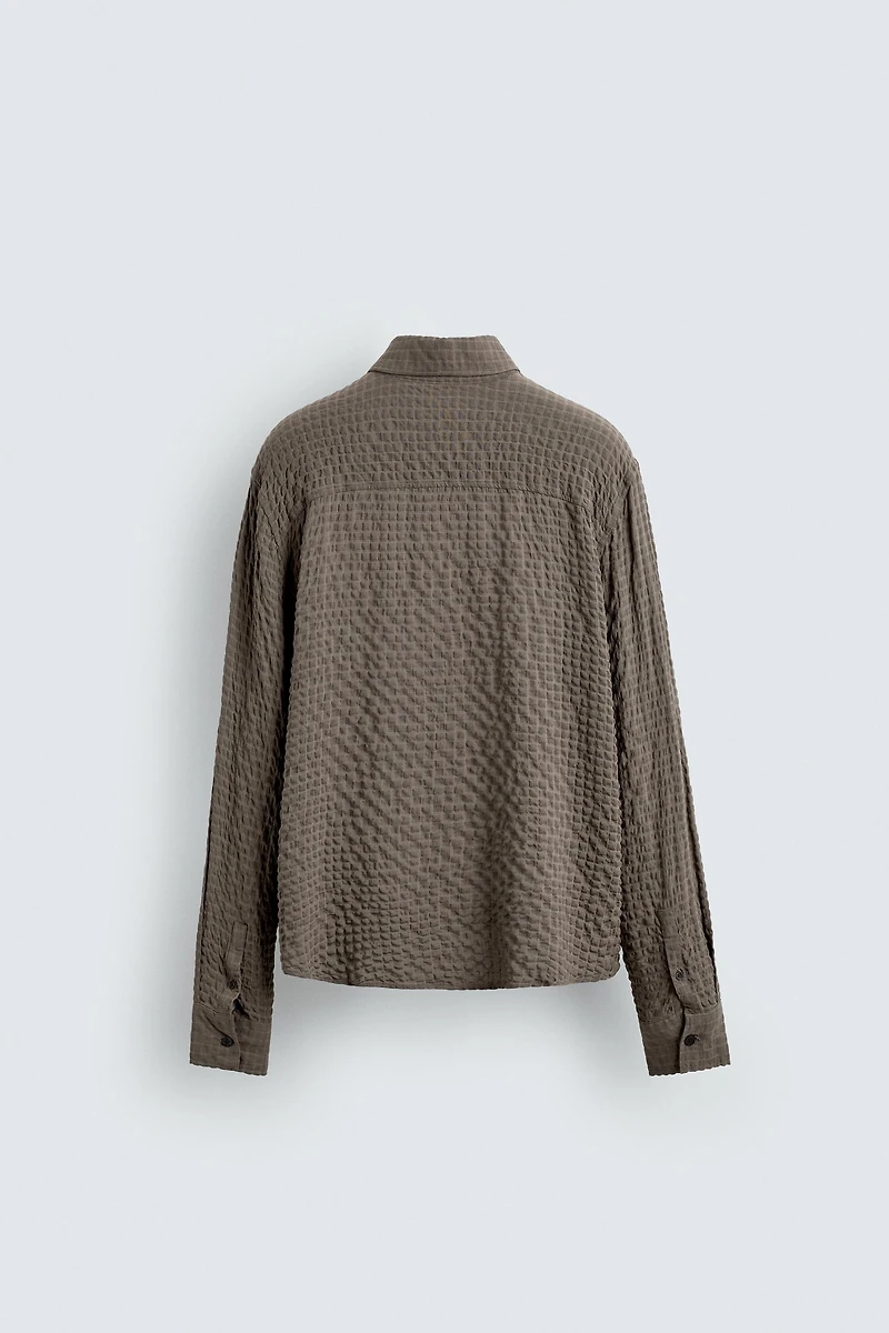 CHEMISE À CARREAUX STRUCTURÉE