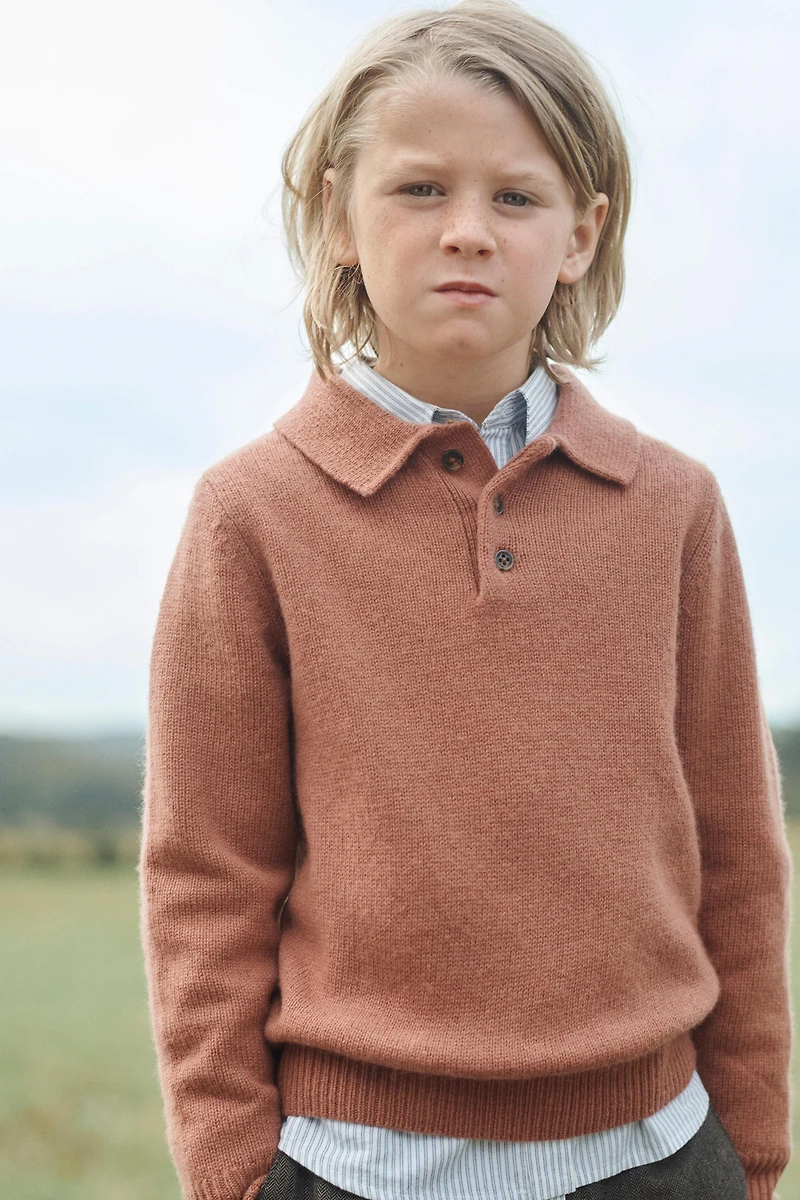 100% WOOL LIMITED EDITION KNIT POLO SHIRT