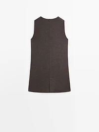 Herringbone mini dress with pockets