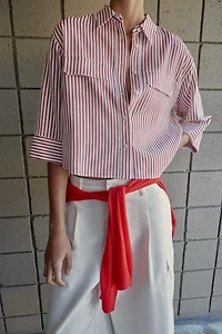 STRIPED LINEN SHIRT
