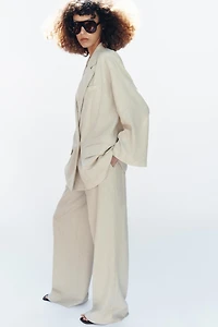 LINEN STRAIGHT LEG PANTS