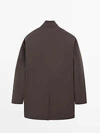 Mid-length water-repellent puffer jacket