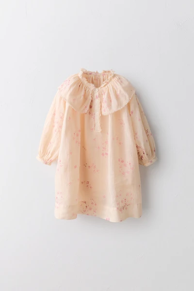 2-5 YEARS/ 100% RAMIE LIMITED EDITION FLORAL DRESS