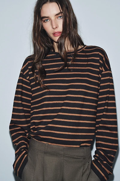 LONG SLEEVE STRIPED T-SHIRT