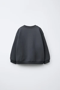 WAFFLE DETAIL SWEATSHIRT
