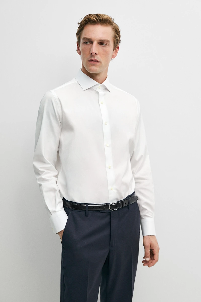 Slim fit 100% cotton shirt