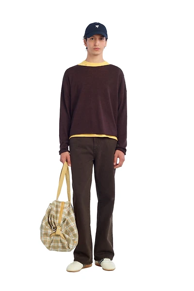 LINEN - WOOL CROPPED FIT JUMPER