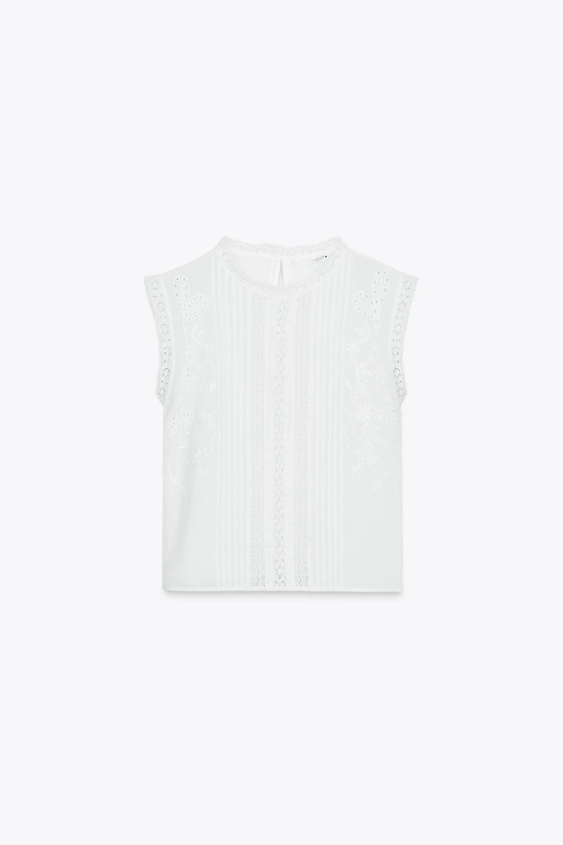 BLOUSE ENTRE-DEUX SANS MANCHES ZW COLLECTION