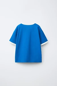 CONTRAST TRIM JOGGING T-SHIRT