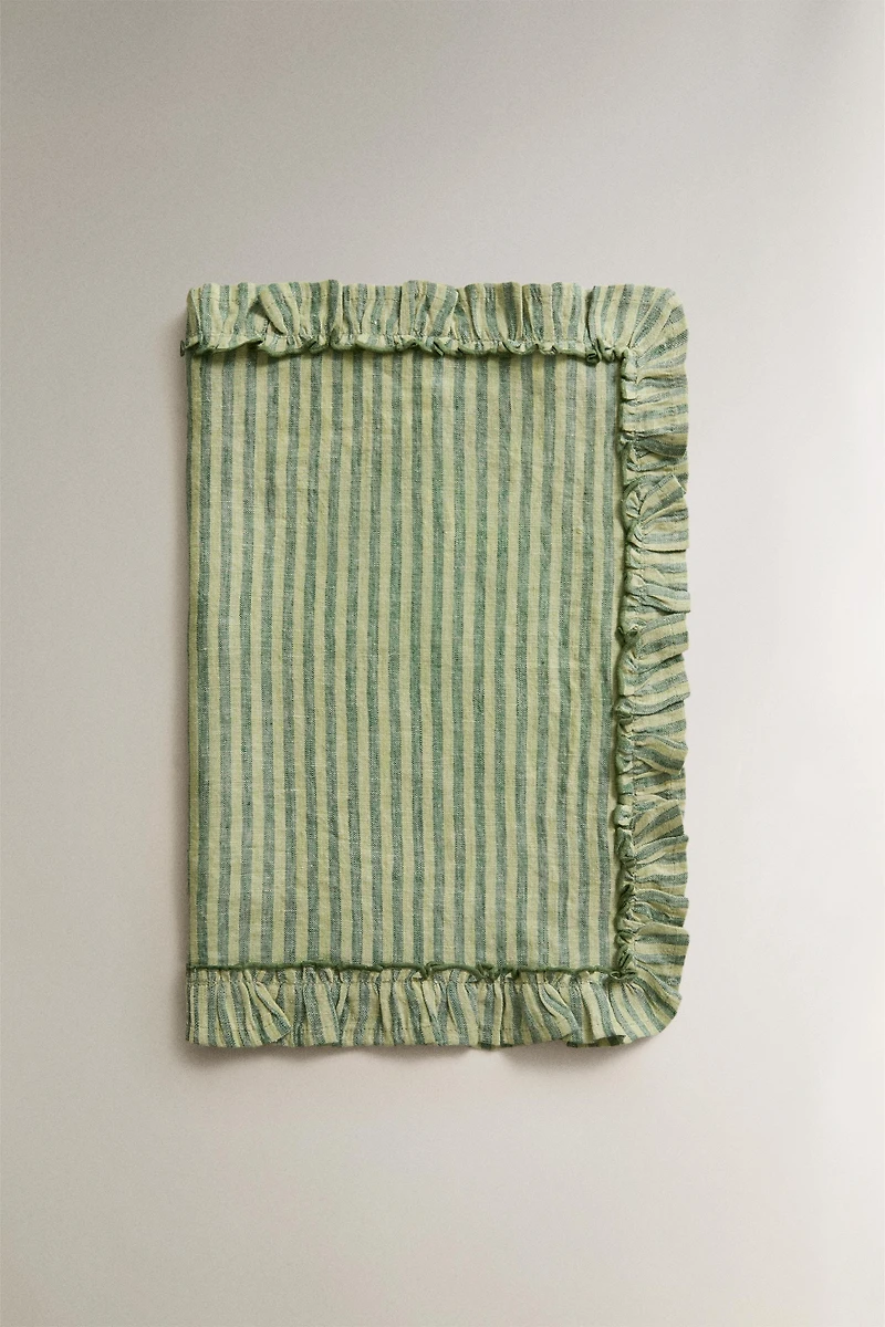 LINEN PLACEMAT WITH RUFFLES