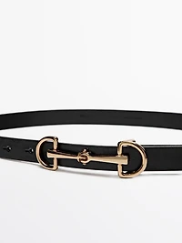 Equestrian nappa leather belt