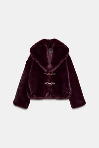 TOGGLE FAUX FUR JACKET