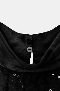 ASYMMETRIC SEQUIN TOP