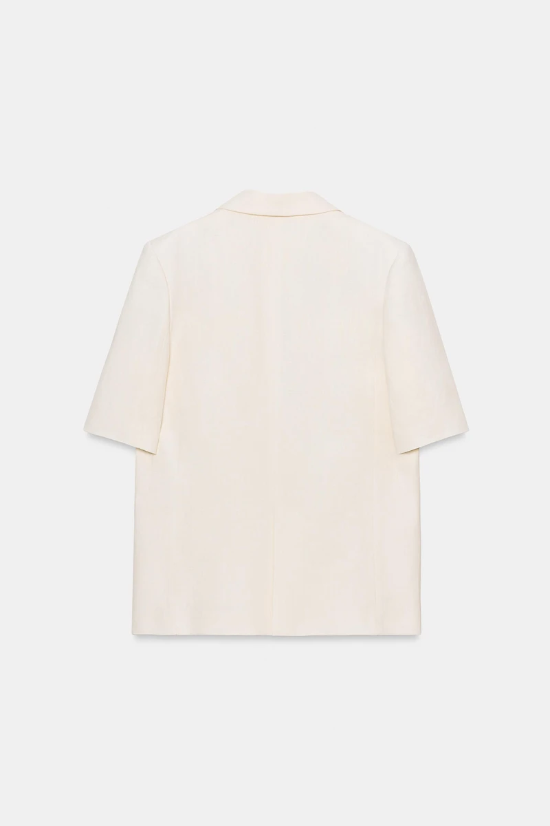 ZW COLLECTION SHORT SLEEVE LINEN BLAZER