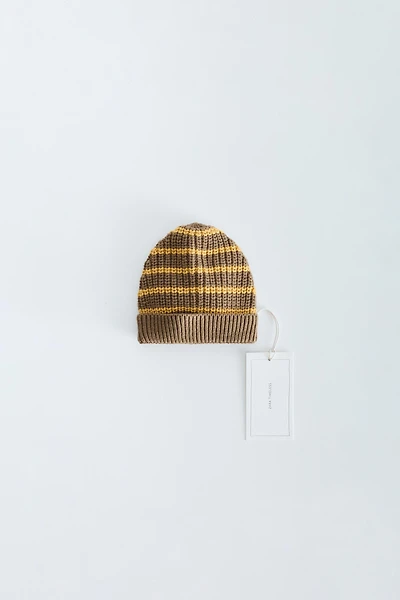 ZARA TIMELESS - STRIPED COTTON AND WOOL BEANIE