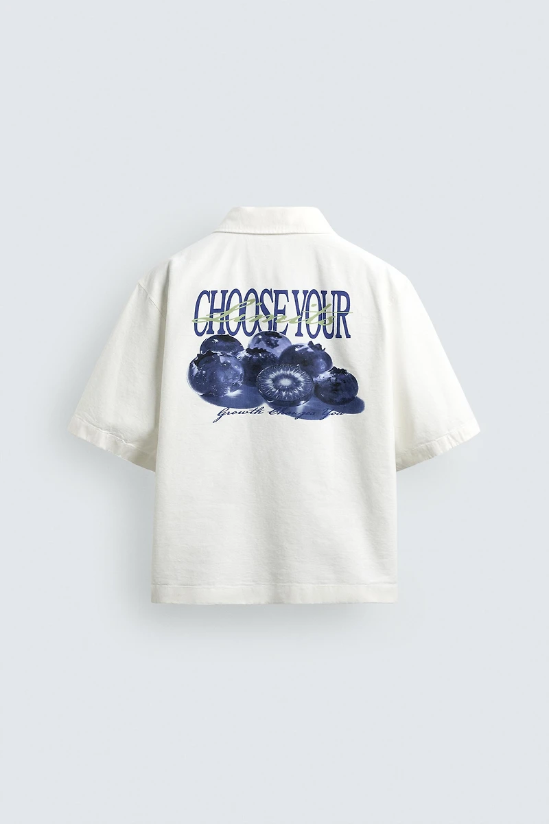 CHEMISE DÉLAVÉE IMPRIMÉ BIMATIÈRE
