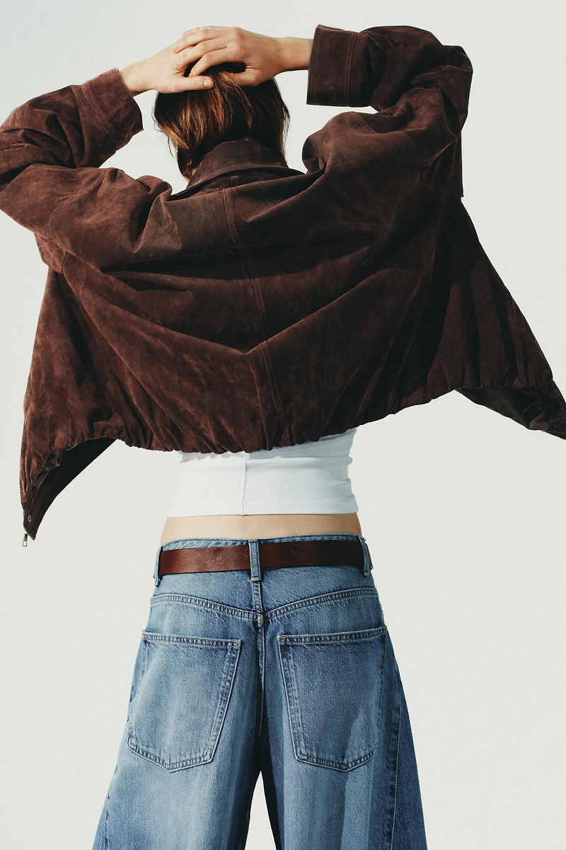 VESTE EN CUIR DAIM