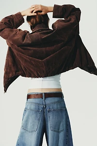 VESTE EN CUIR DAIM