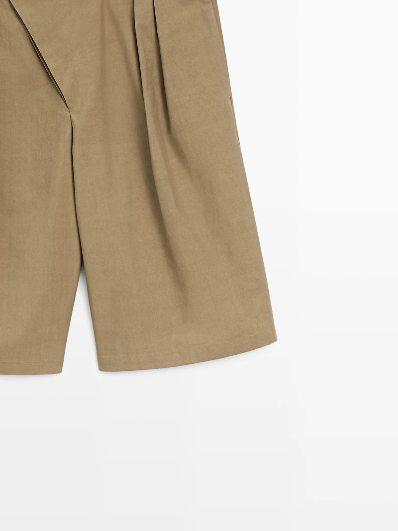 Bermuda shorts with crossover fastening - STUDIO