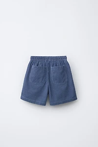 STRIPED FLOWY SOFT DENIM SHORTS
