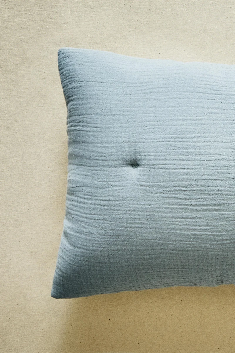 CHILDREN'S PLAIN MUSLIN THROW PILLOW COVER