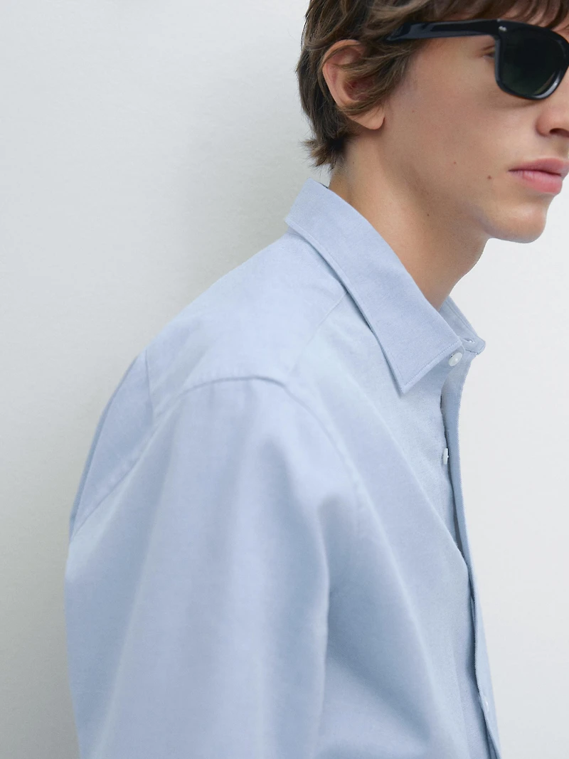 Regular fit twill shirt