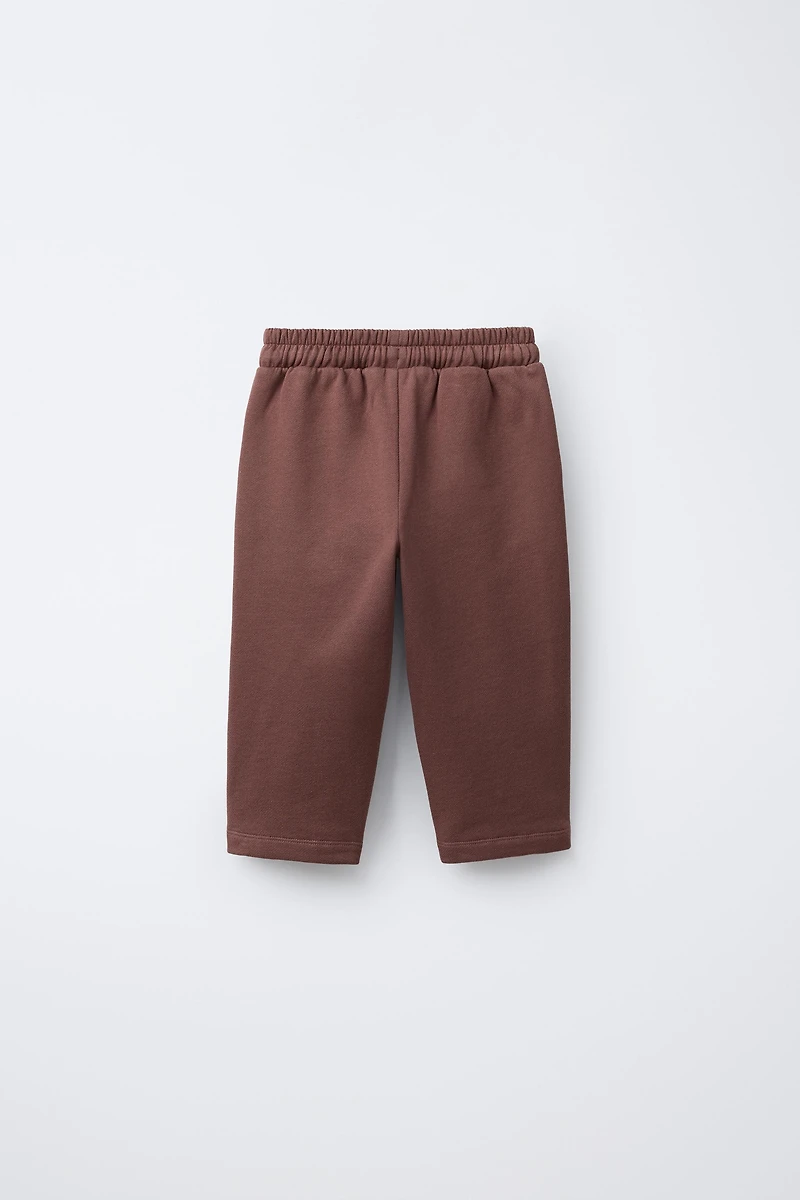 PANTALON EN MOLLETON ET VELOURS CÔTELÉ