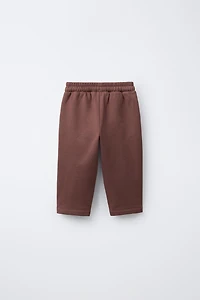 PANTALON EN MOLLETON ET VELOURS CÔTELÉ