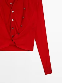 Cardigan multiposition 100 % laine - STUDIO
