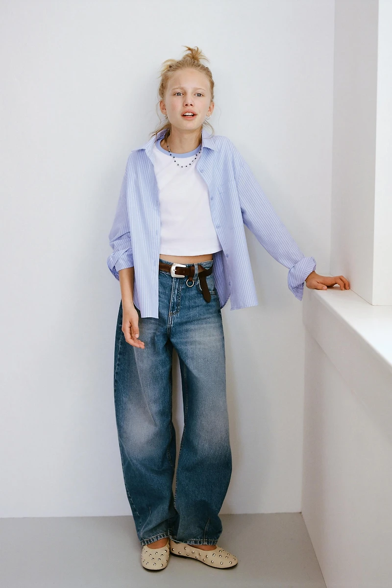 STRIPED SHIRT PACK WITH CONTRAST RIB T-SHIRT