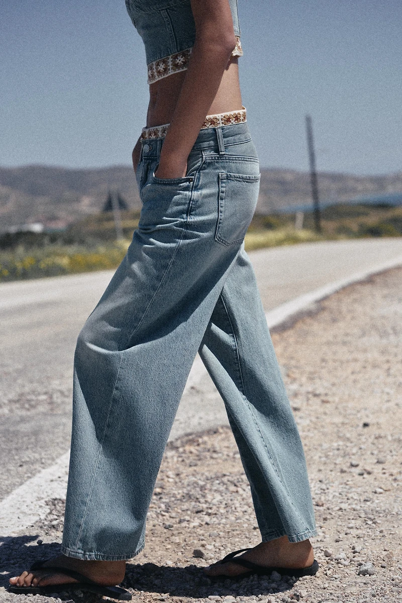 Z1975 LOOSE FIT MID-RISE CROCHET JEANS