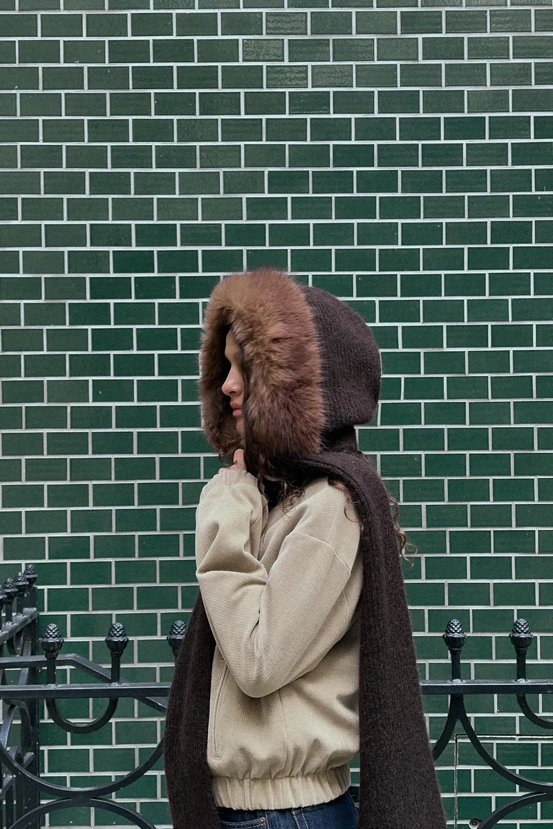 CAPUCHE ÉCHARPE EFFET FOURRURE