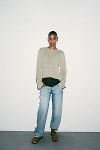 CUT-OUT KNIT SWEATER