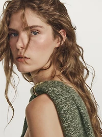 Pull écharpe en maille chinée - STUDIO