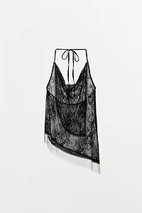 BEADED HALTER TOP