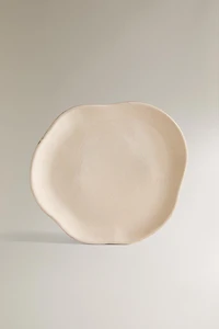 ASSIETTE PLATE GRÈS IRRÉGULIER