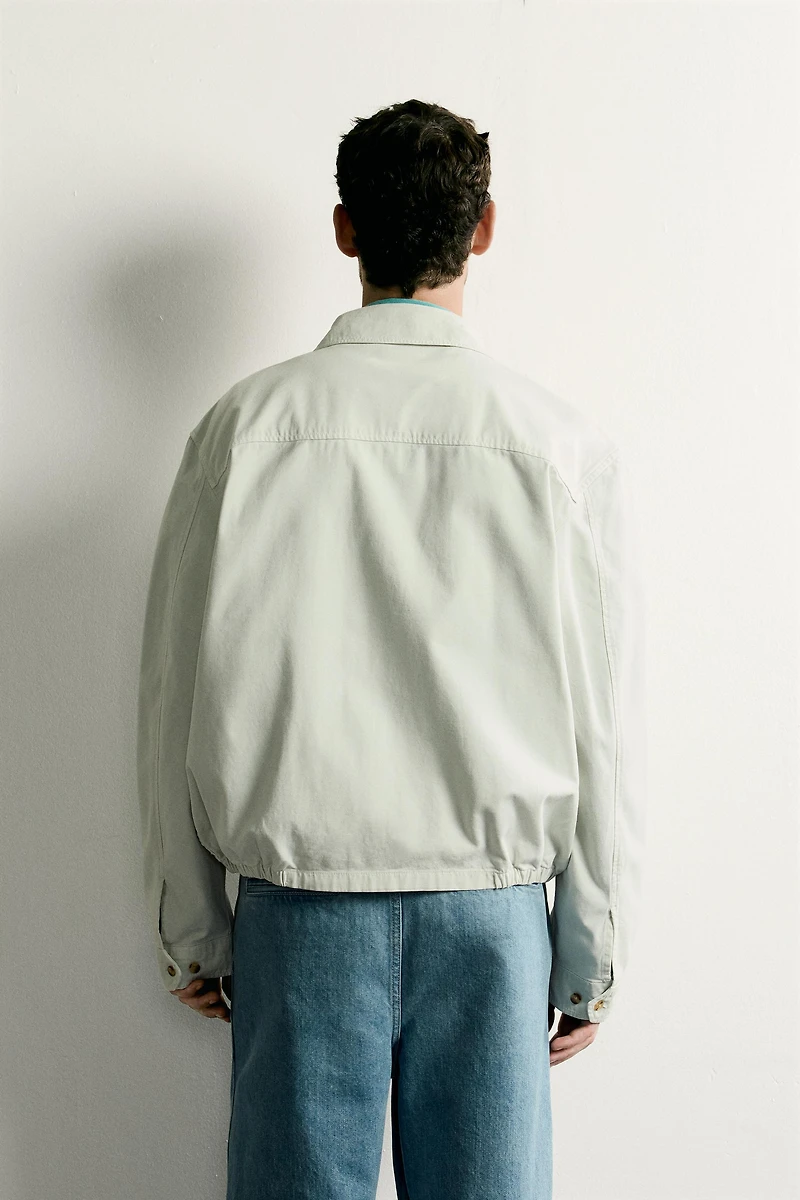 WASHED COTTON REGULAR FIT JACKET