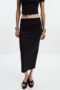 TEXTURED MIDI SKIRT